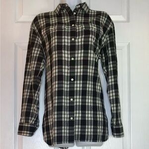Lauren Ralph Lauren Black + White Checkered 100% CottonFlannel Shirt Women’s M